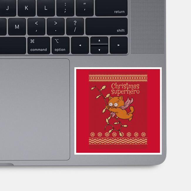 Christmas Superhero-None-Glossy-Sticker-imisko