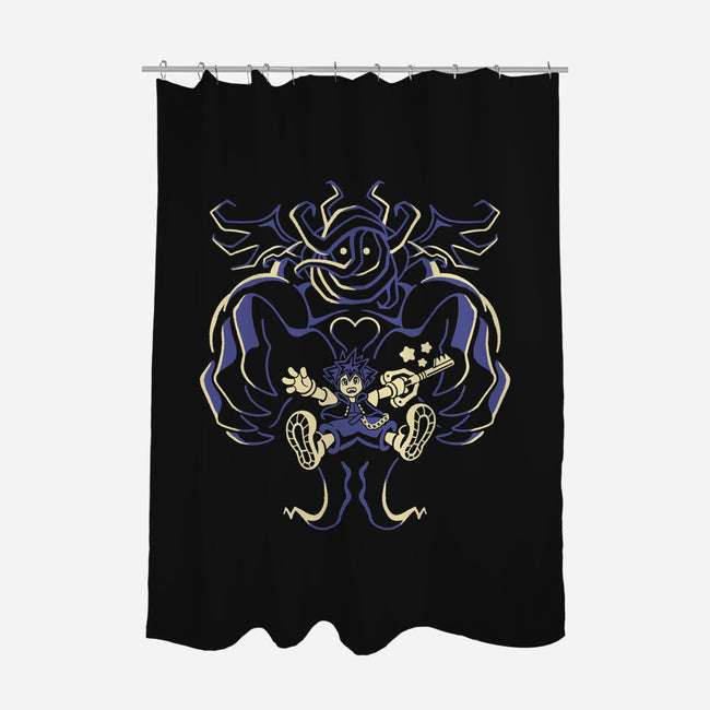 Heart-Shaped Boss-None-Polyester-Shower Curtain-Henrique Torres