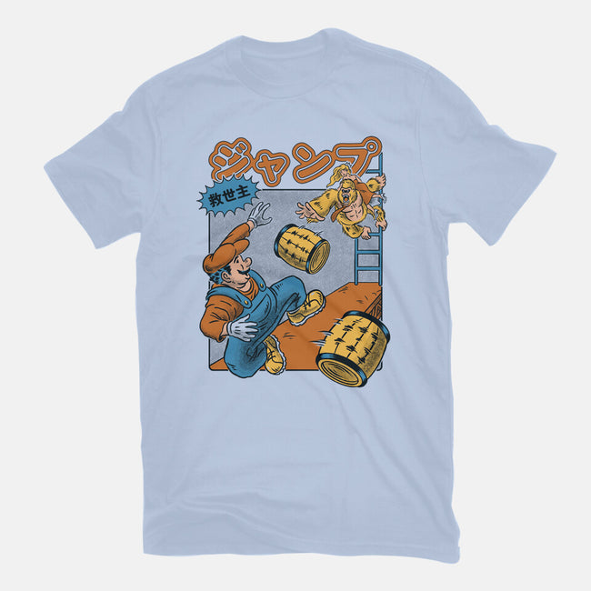 Jumping Savior-Mens-Premium-Tee-Henrique Torres