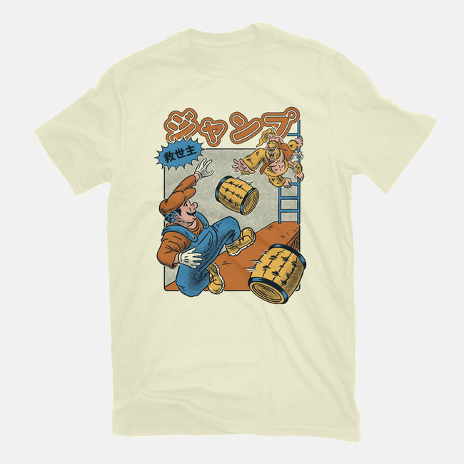 Jumping Savior-Mens-Premium-Tee-Henrique Torres