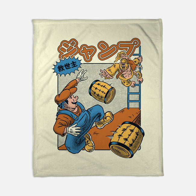 Jumping Savior-None-Fleece-Blanket-Henrique Torres