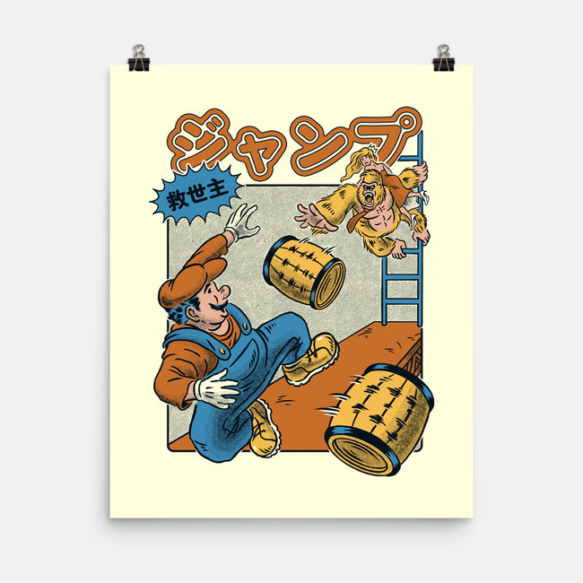 Jumping Savior-None-Matte-Poster-Henrique Torres