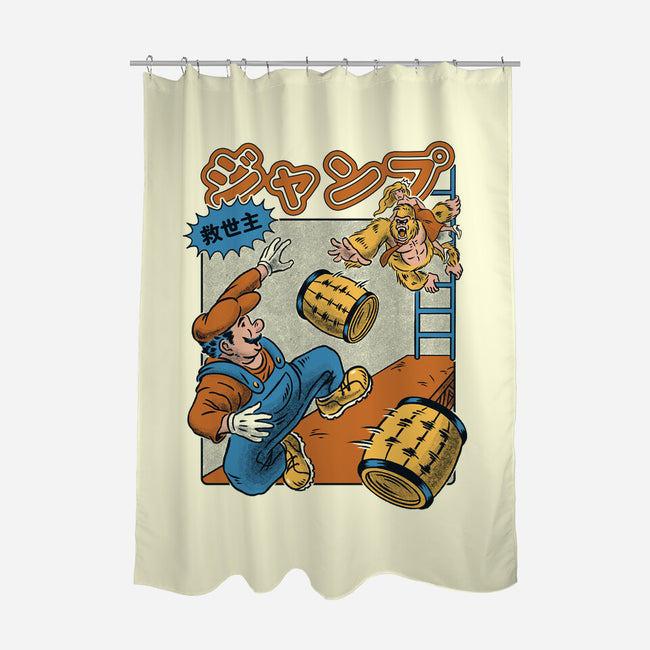 Jumping Savior-None-Polyester-Shower Curtain-Henrique Torres