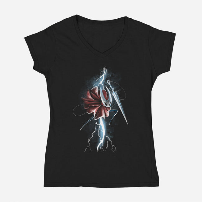 The Hornet Returns-Womens-V-Neck-Tee-zascanauta