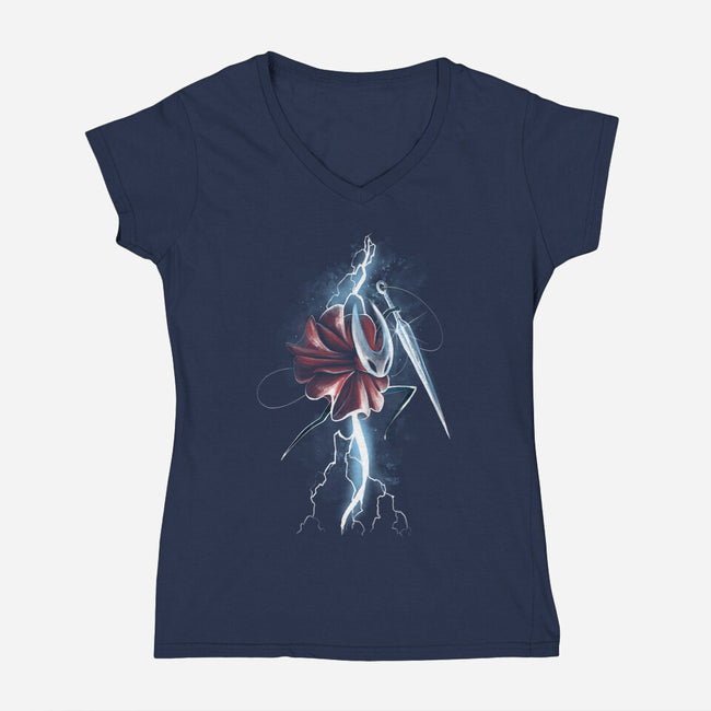 The Hornet Returns-Womens-V-Neck-Tee-zascanauta
