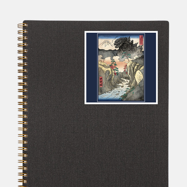 King Of Kaiju In Inume Pass-None-Glossy-Sticker-DrMonekers