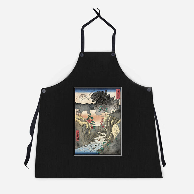 King Of Kaiju In Inume Pass-Unisex-Kitchen-Apron-DrMonekers