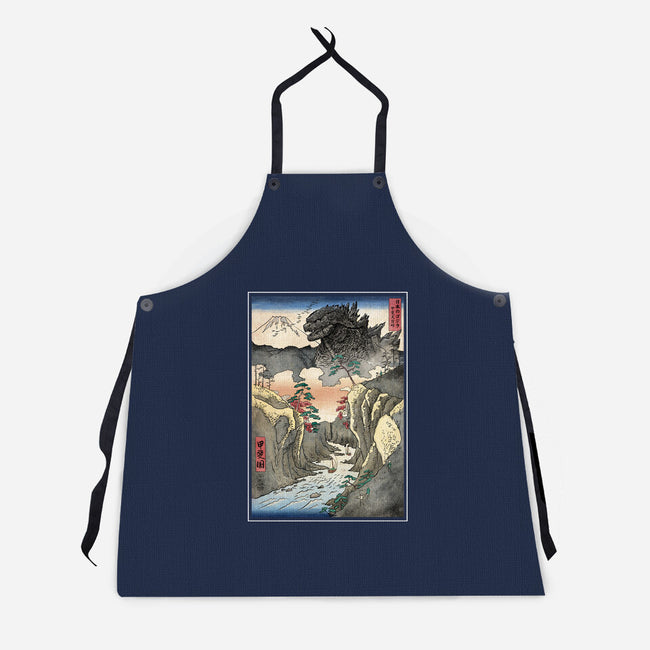 King Of Kaiju In Inume Pass-Unisex-Kitchen-Apron-DrMonekers