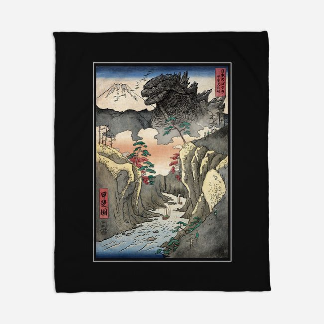King Of Kaiju In Inume Pass-None-Fleece-Blanket-DrMonekers