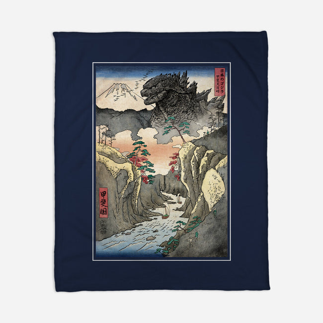 King Of Kaiju In Inume Pass-None-Fleece-Blanket-DrMonekers