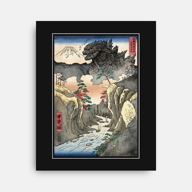 King Of Kaiju In Inume Pass-None-Stretched-Canvas-DrMonekers