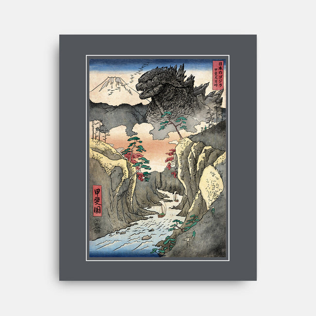 King Of Kaiju In Inume Pass-None-Stretched-Canvas-DrMonekers