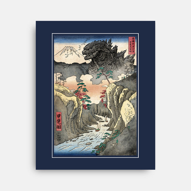King Of Kaiju In Inume Pass-None-Stretched-Canvas-DrMonekers