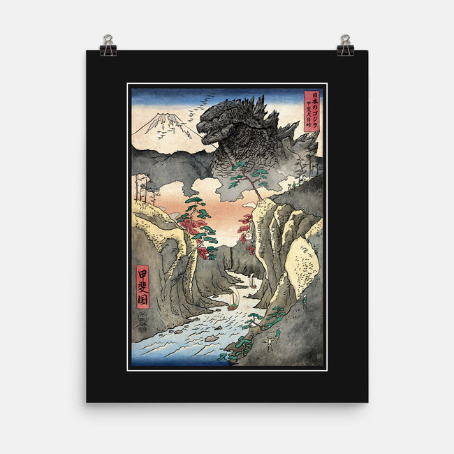 King Of Kaiju In Inume Pass-None-Matte-Poster-DrMonekers