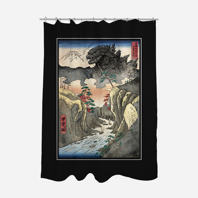 King Of Kaiju In Inume Pass-None-Polyester-Shower Curtain-DrMonekers