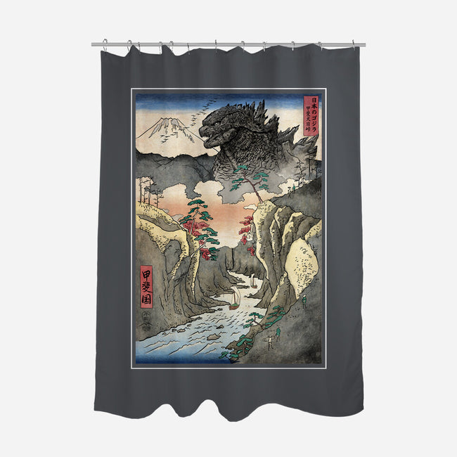 King Of Kaiju In Inume Pass-None-Polyester-Shower Curtain-DrMonekers