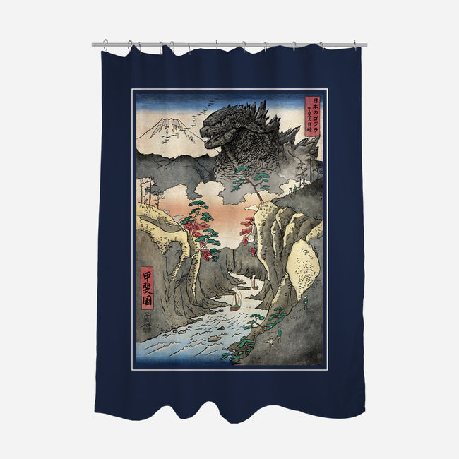 King Of Kaiju In Inume Pass-None-Polyester-Shower Curtain-DrMonekers