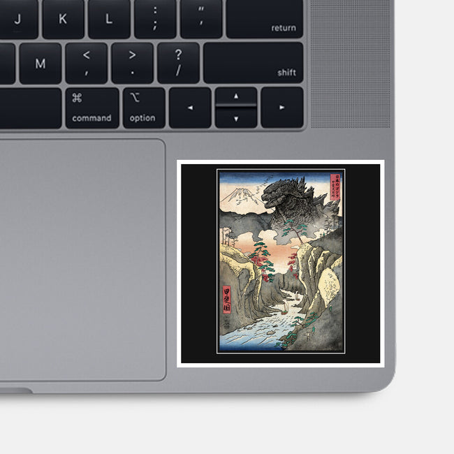 King Of Kaiju In Inume Pass-None-Glossy-Sticker-DrMonekers