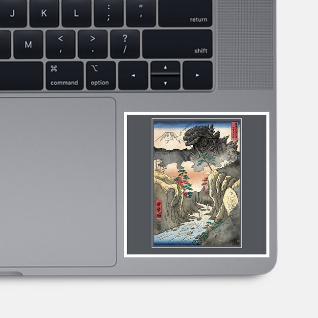 King Of Kaiju In Inume Pass-None-Glossy-Sticker-DrMonekers