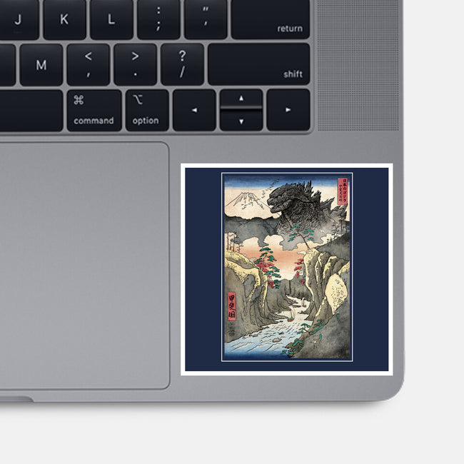 King Of Kaiju In Inume Pass-None-Glossy-Sticker-DrMonekers