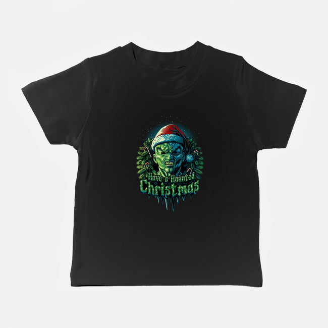 Haunted Christmas-Baby-Basic-Tee-daobiwan