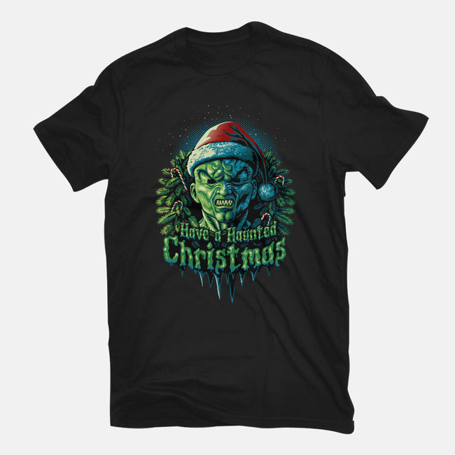 Haunted Christmas-Womens-Fitted-Tee-daobiwan