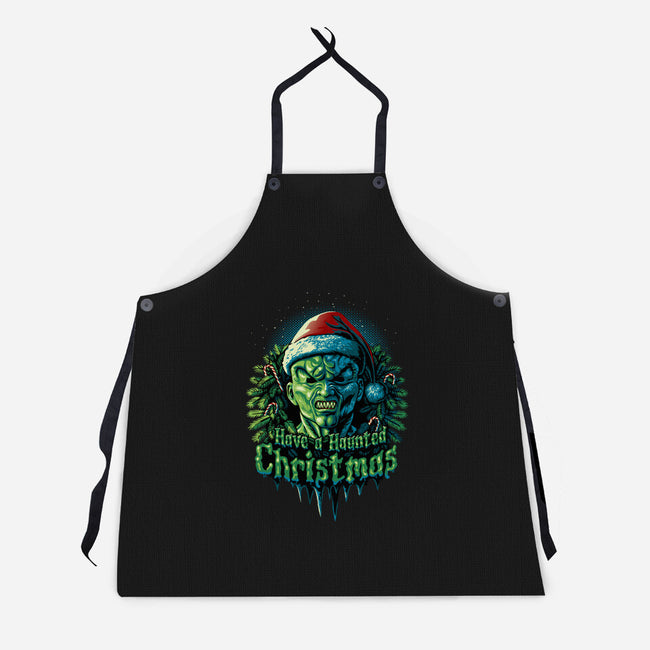 Haunted Christmas-Unisex-Kitchen-Apron-daobiwan