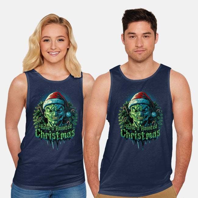 Haunted Christmas-Unisex-Basic-Tank-daobiwan