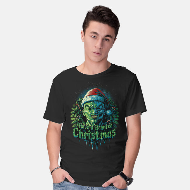 Haunted Christmas-Mens-Basic-Tee-daobiwan