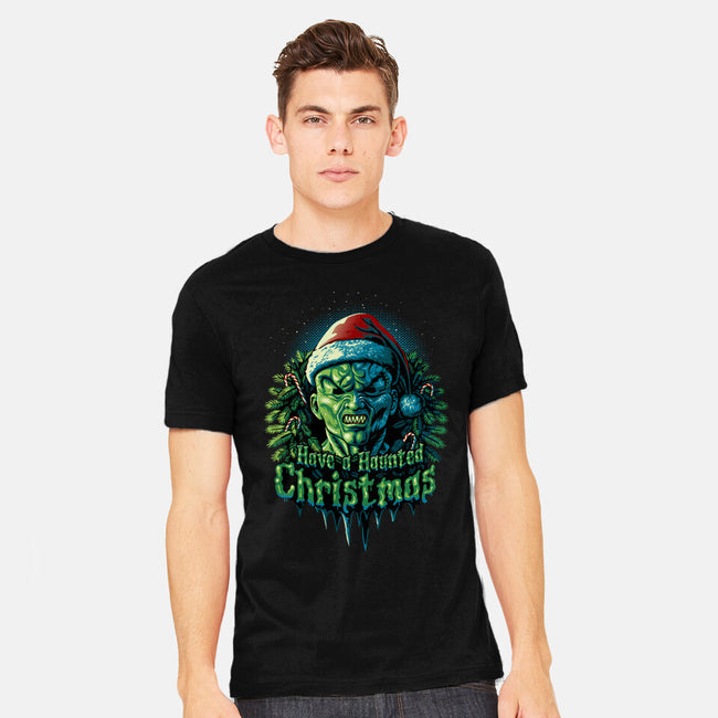 Haunted Christmas-Mens-Heavyweight-Tee-daobiwan