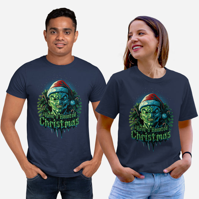Haunted Christmas-Unisex-Basic-Tee-daobiwan