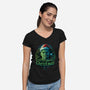 Haunted Christmas-Womens-V-Neck-Tee-daobiwan