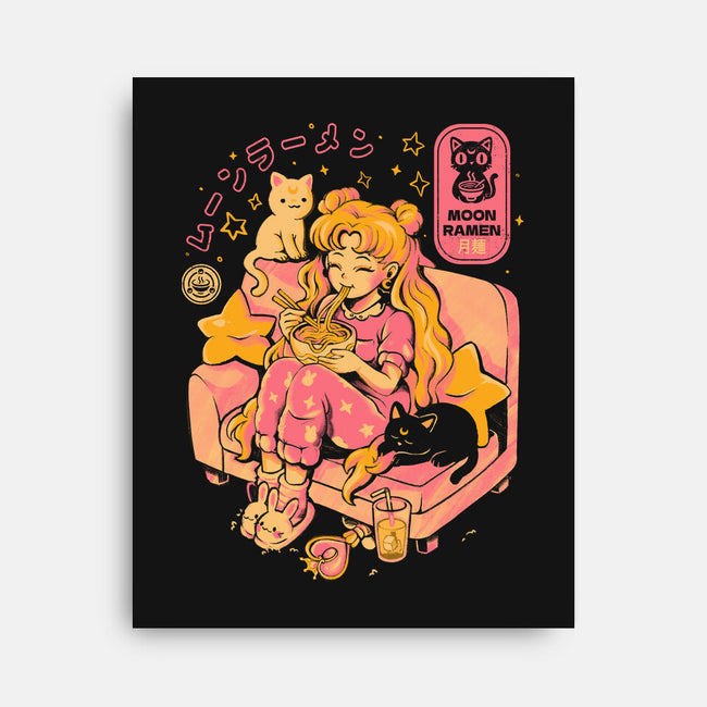 Moon Ramen-None-Stretched-Canvas-Arigatees