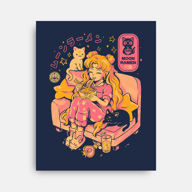 Moon Ramen-None-Stretched-Canvas-Arigatees