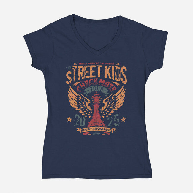 Checkmate Tour-Womens-V-Neck-Tee-teesgeex
