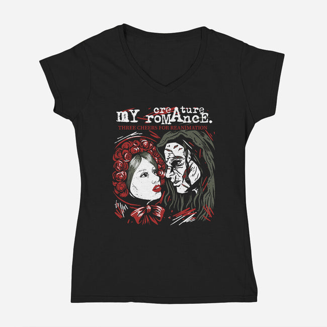 My Creature Romance-Womens-V-Neck-Tee-estudiofitas