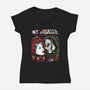 My Creature Romance-Womens-V-Neck-Tee-estudiofitas