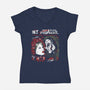 My Creature Romance-Womens-V-Neck-Tee-estudiofitas