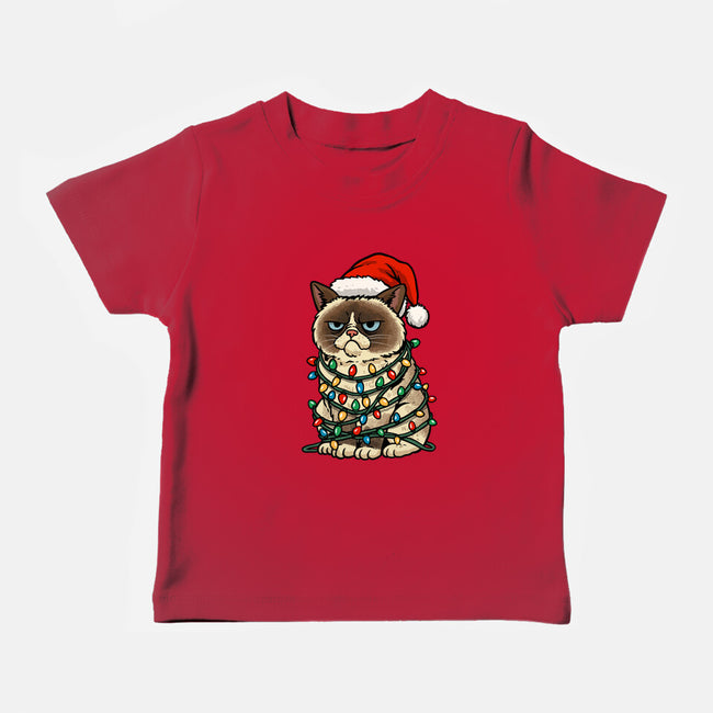 Jolly Christmas Cat-Baby-Basic-Tee-GoshWow