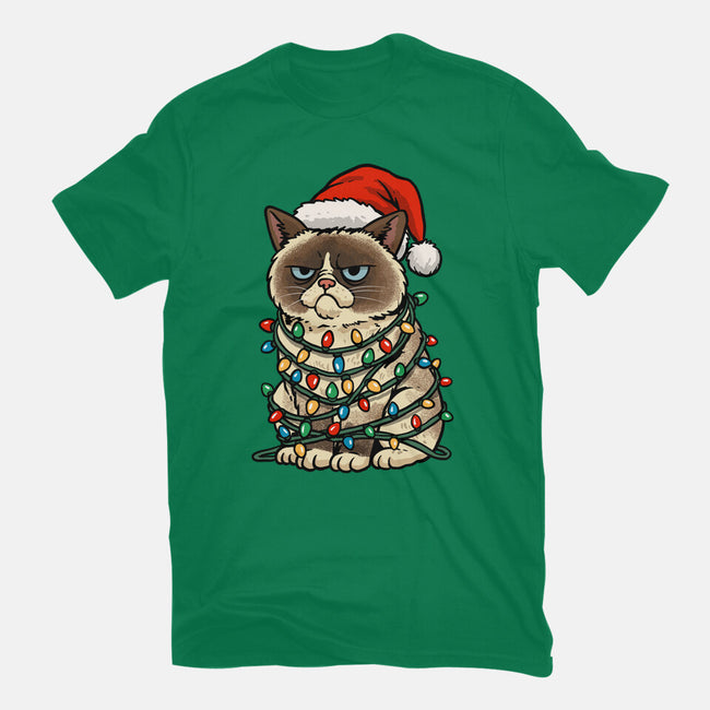 Jolly Christmas Cat-Mens-Premium-Tee-GoshWow