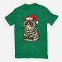 Jolly Christmas Cat-Womens-Fitted-Tee-GoshWow