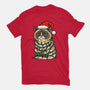 Jolly Christmas Cat-Womens-Basic-Tee-GoshWow