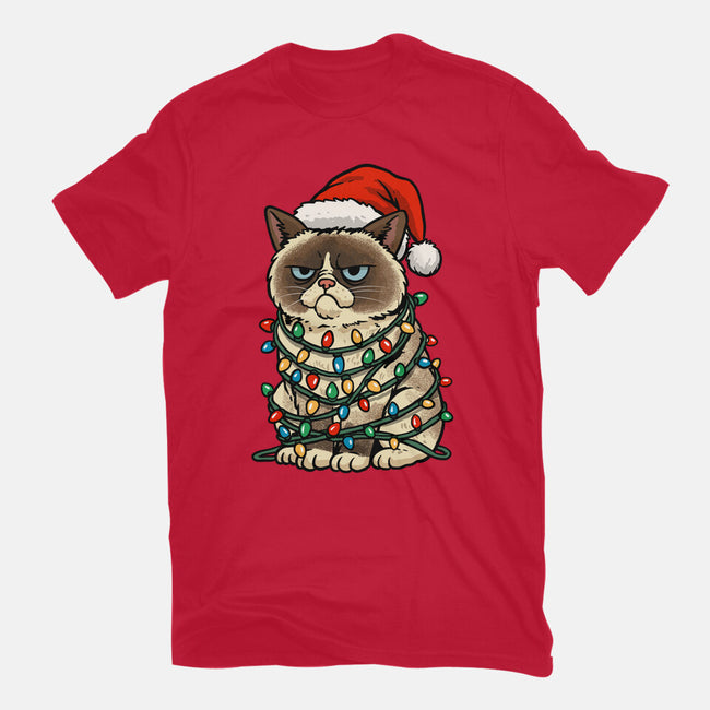 Jolly Christmas Cat-Mens-Basic-Tee-GoshWow
