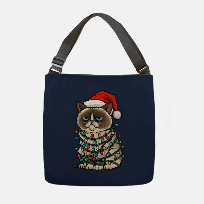 Jolly Christmas Cat-None-Adjustable Tote-Bag-GoshWow