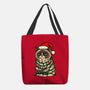Jolly Christmas Cat-None-Basic Tote-Bag-GoshWow