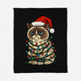 Jolly Christmas Cat-None-Fleece-Blanket-GoshWow