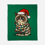 Jolly Christmas Cat-None-Fleece-Blanket-GoshWow