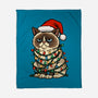 Jolly Christmas Cat-None-Fleece-Blanket-GoshWow