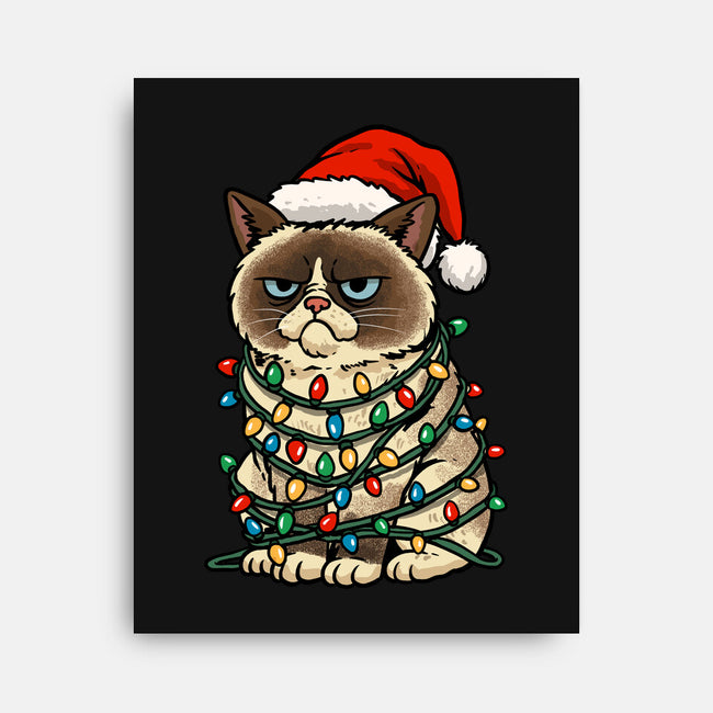 Jolly Christmas Cat-None-Stretched-Canvas-GoshWow