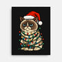 Jolly Christmas Cat-None-Stretched-Canvas-GoshWow